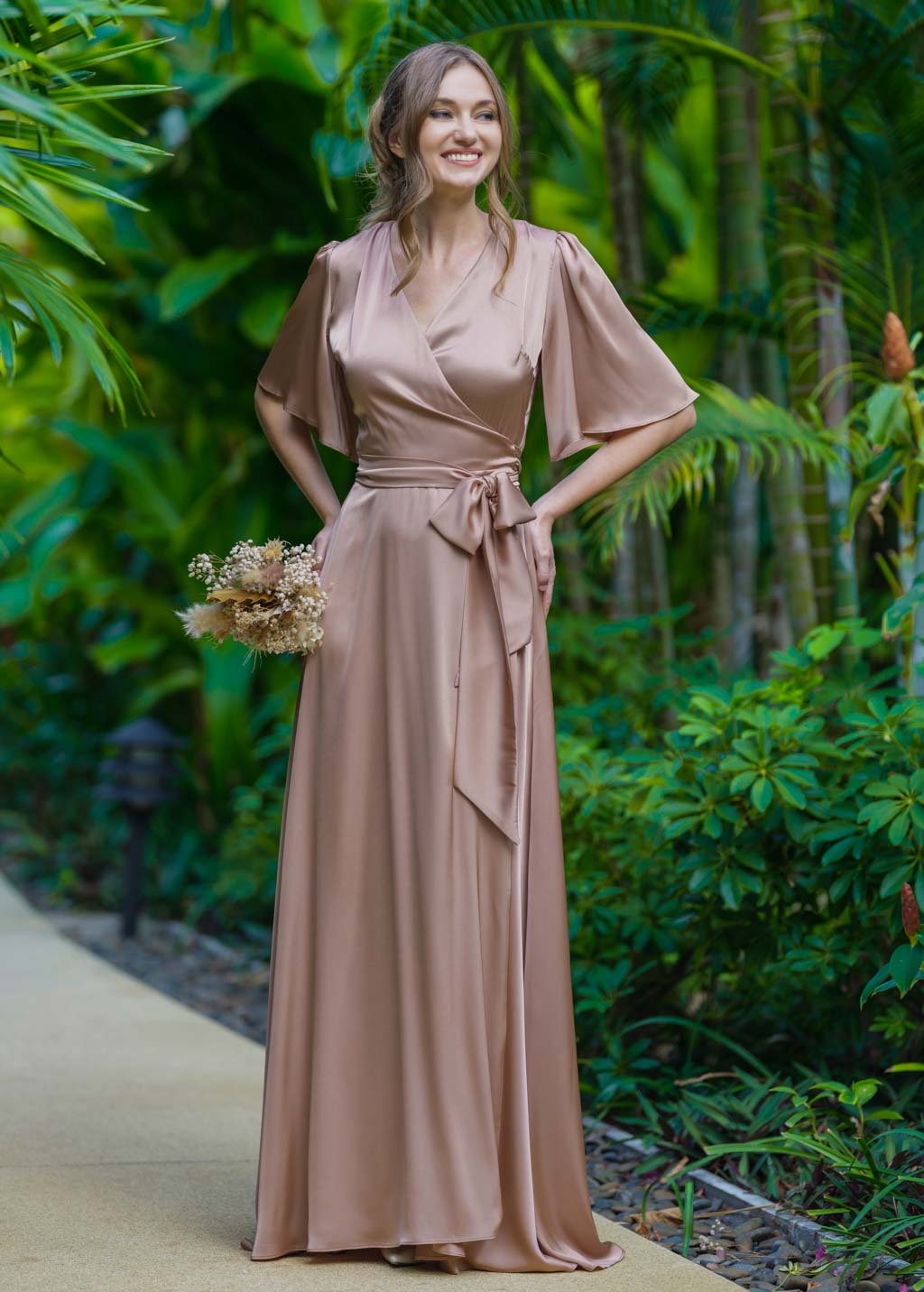 Cappuccino wrap long dress