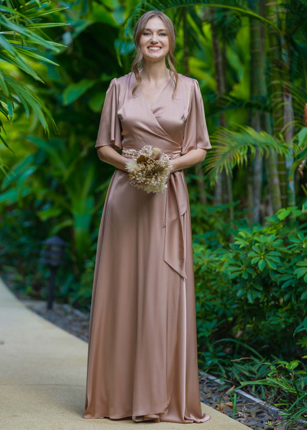 Cappuccino wrap long dress