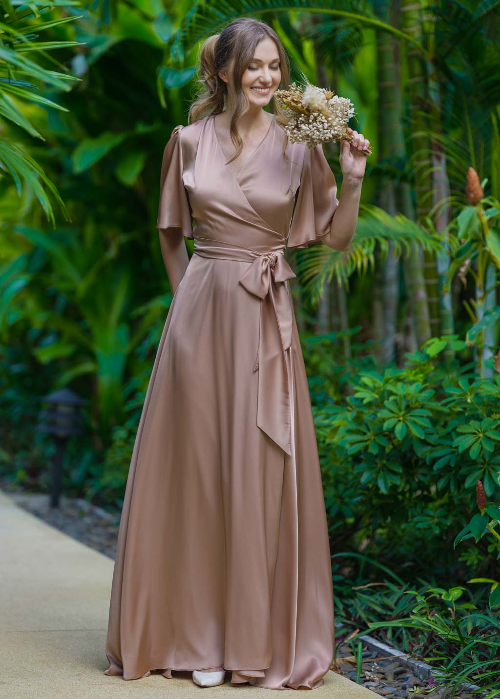 Cappuccino wrap long dress