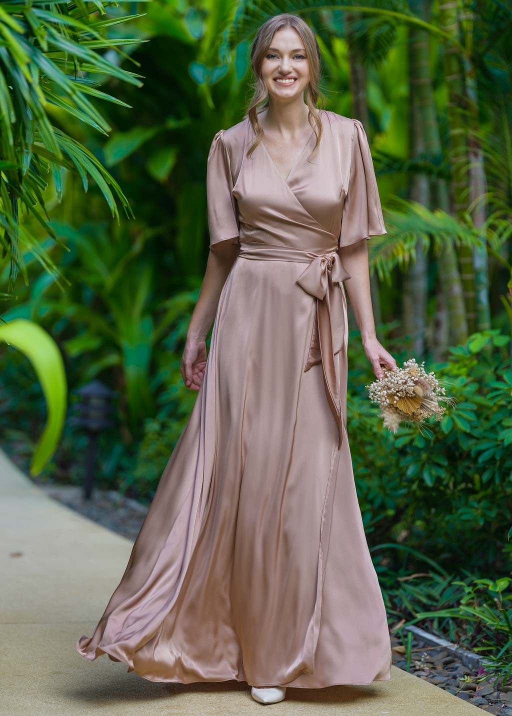 Cappuccino wrap long dress
