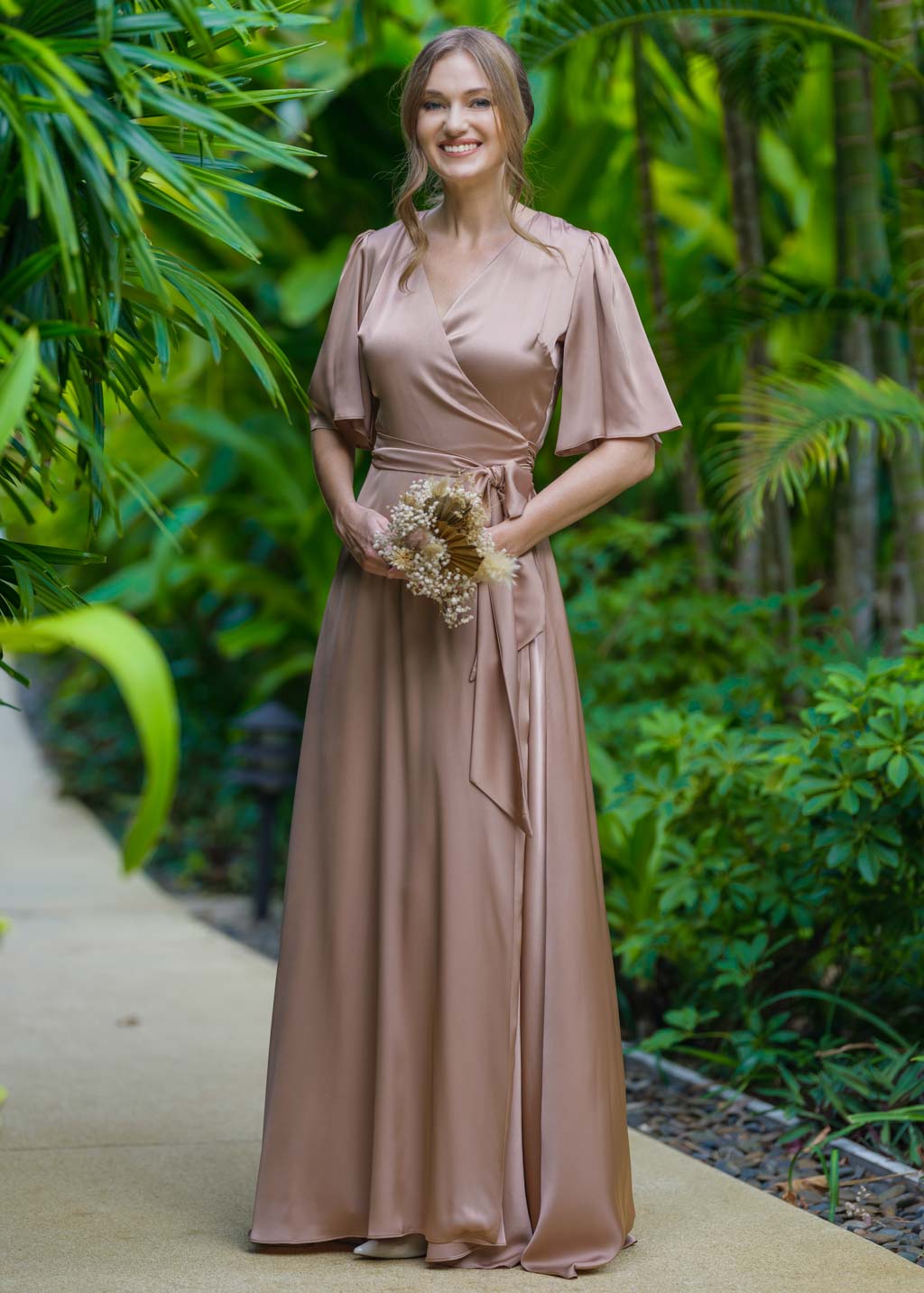 Cappuccino wrap long dress