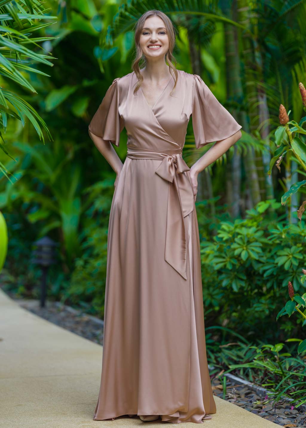 Cappuccino wrap long dress
