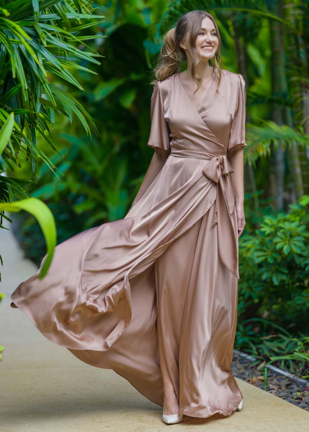 Cappuccino wrap long dress