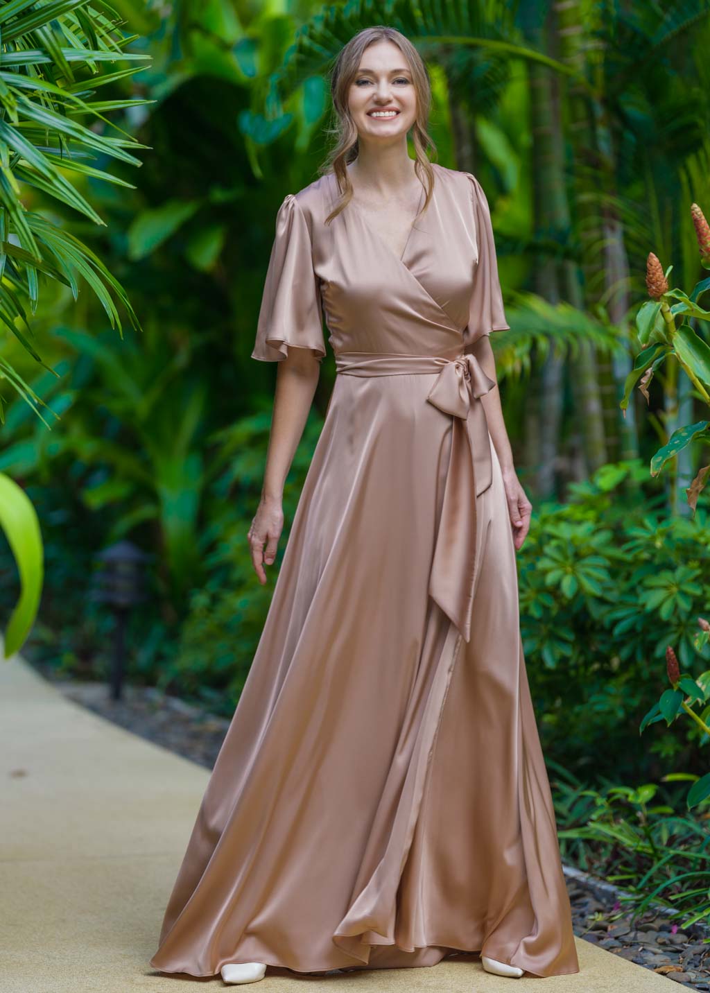 Cappuccino wrap long dress