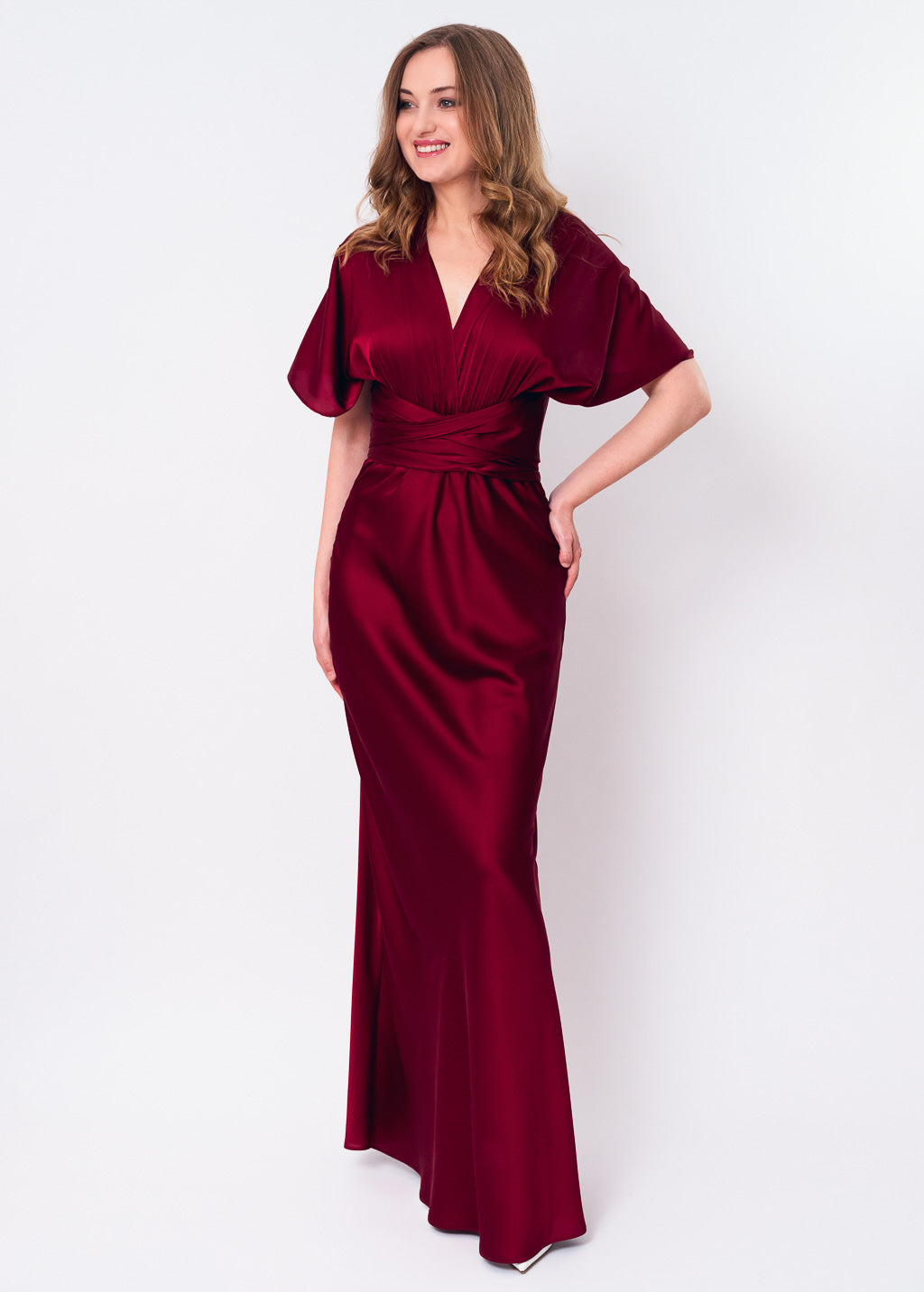 Burgundy infinity dress