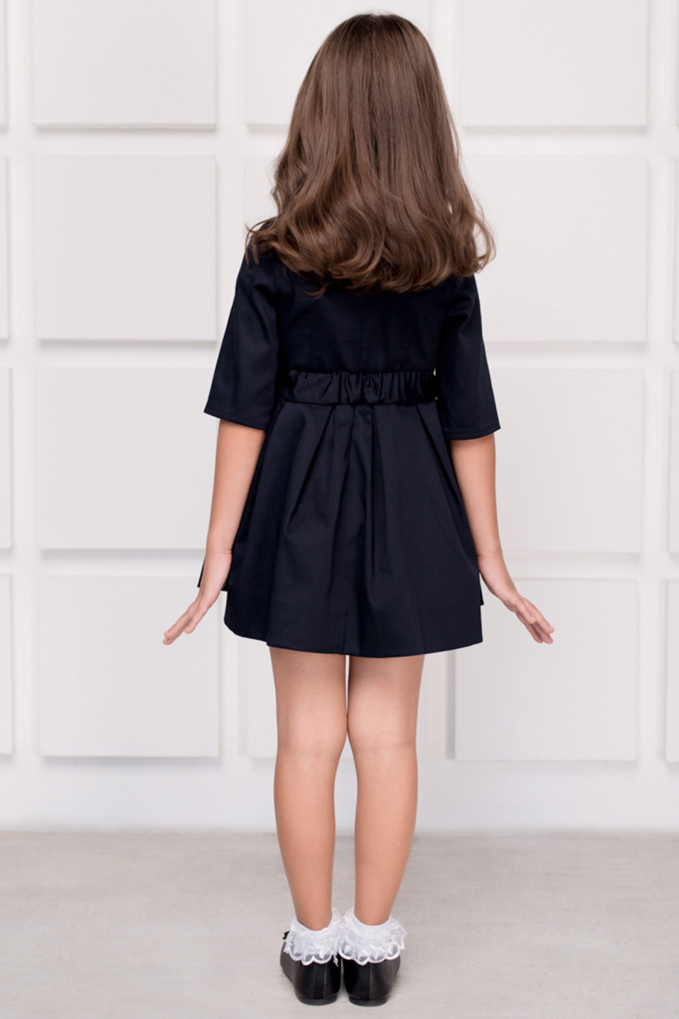 Mommy and me black cotton girl dress