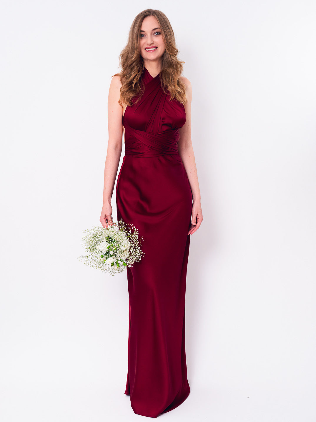 Burgundy infinity dress