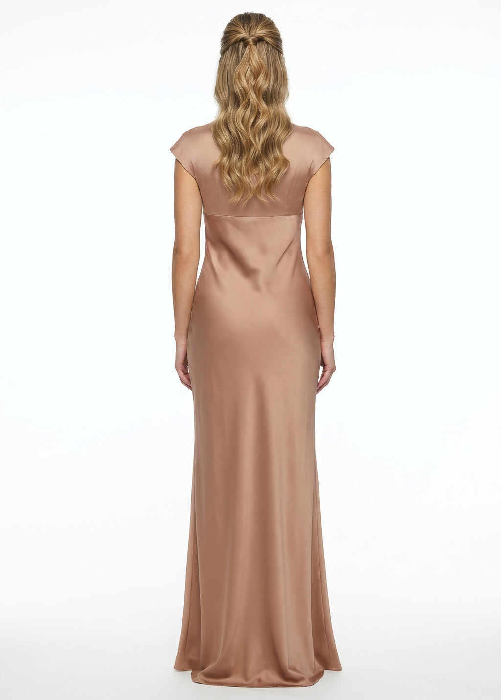 Cappuccino Silk Long Dress