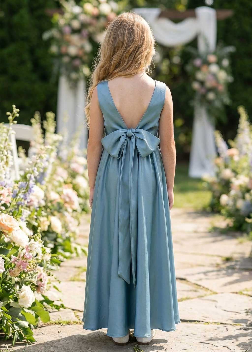 Flower Girl Silk Matching Dress