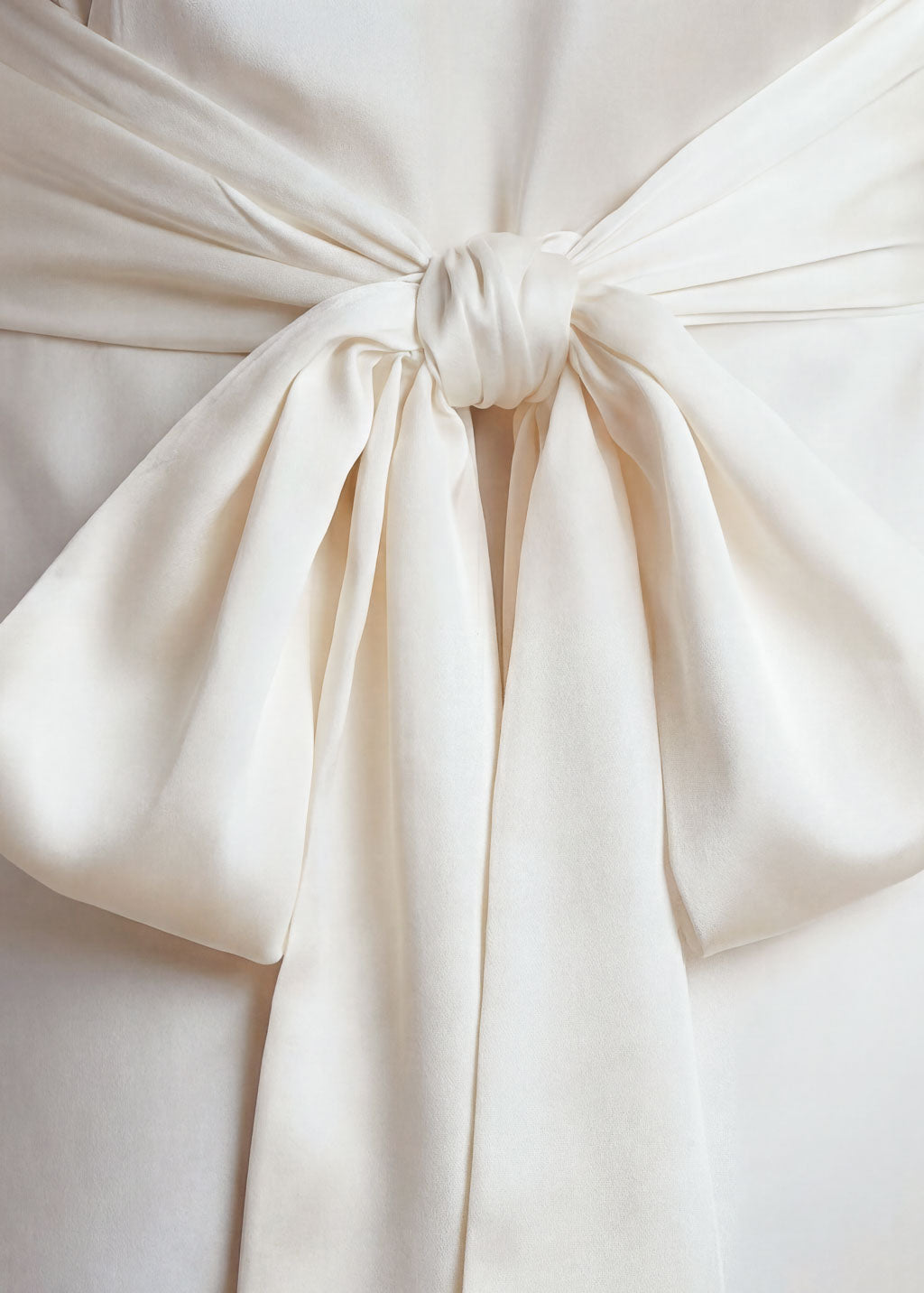 Ivory Silk Wedding Dress Long Sleeve