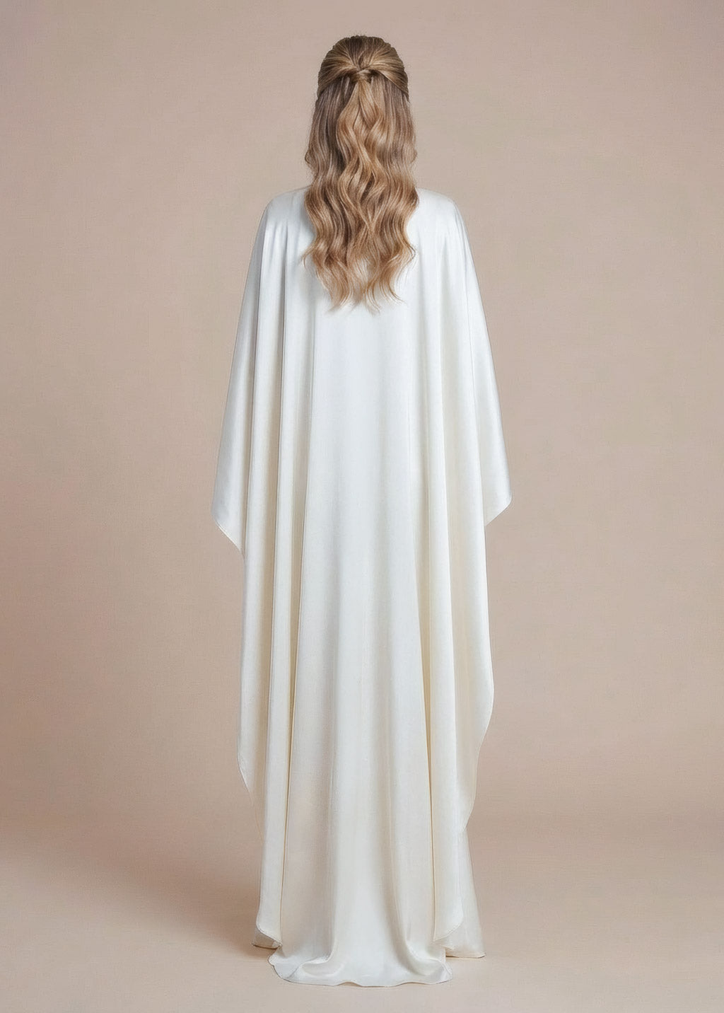 Ivory Silk Wedding Cape