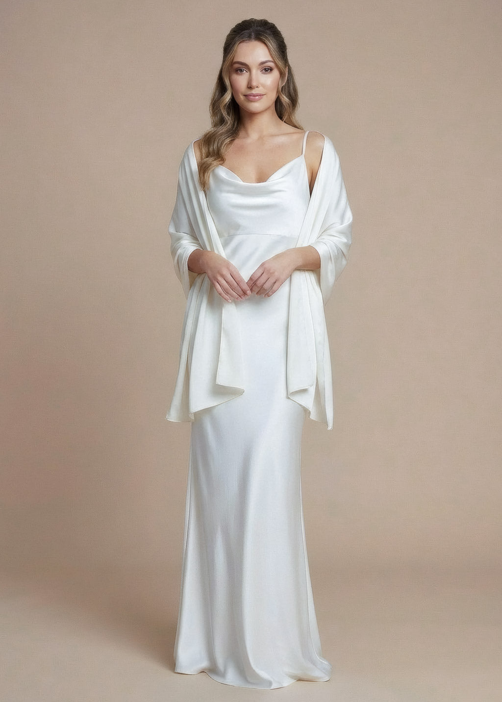 Ivory Silk Wedding Shawl