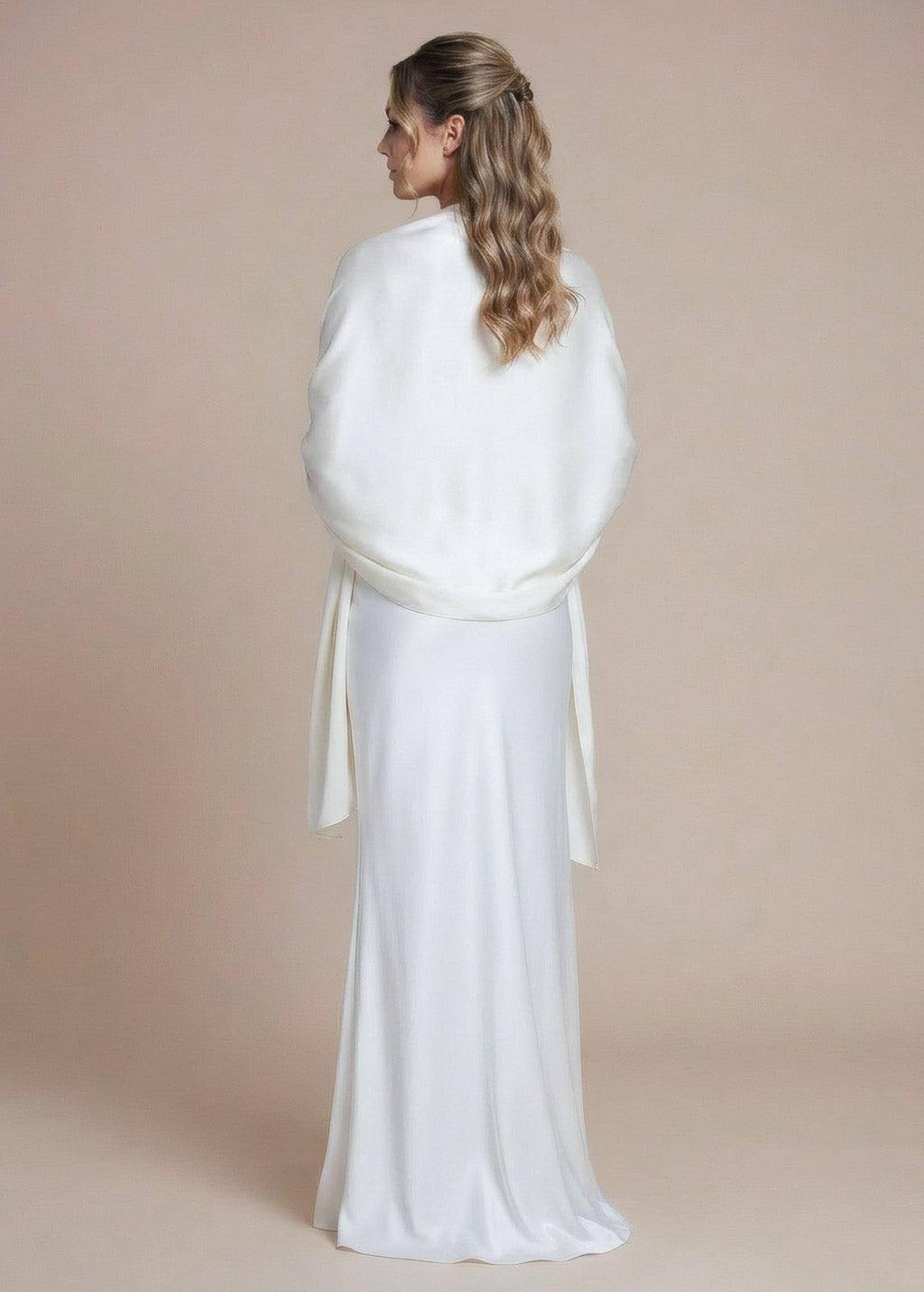 Ivory Silk Wedding Shawl