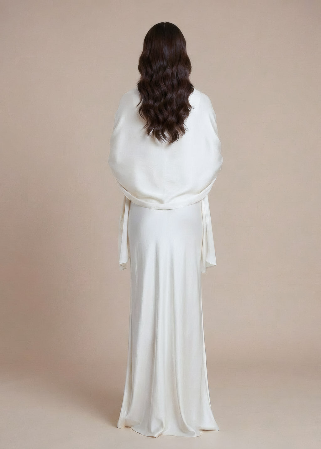 Ivory Silk Wedding Shawl