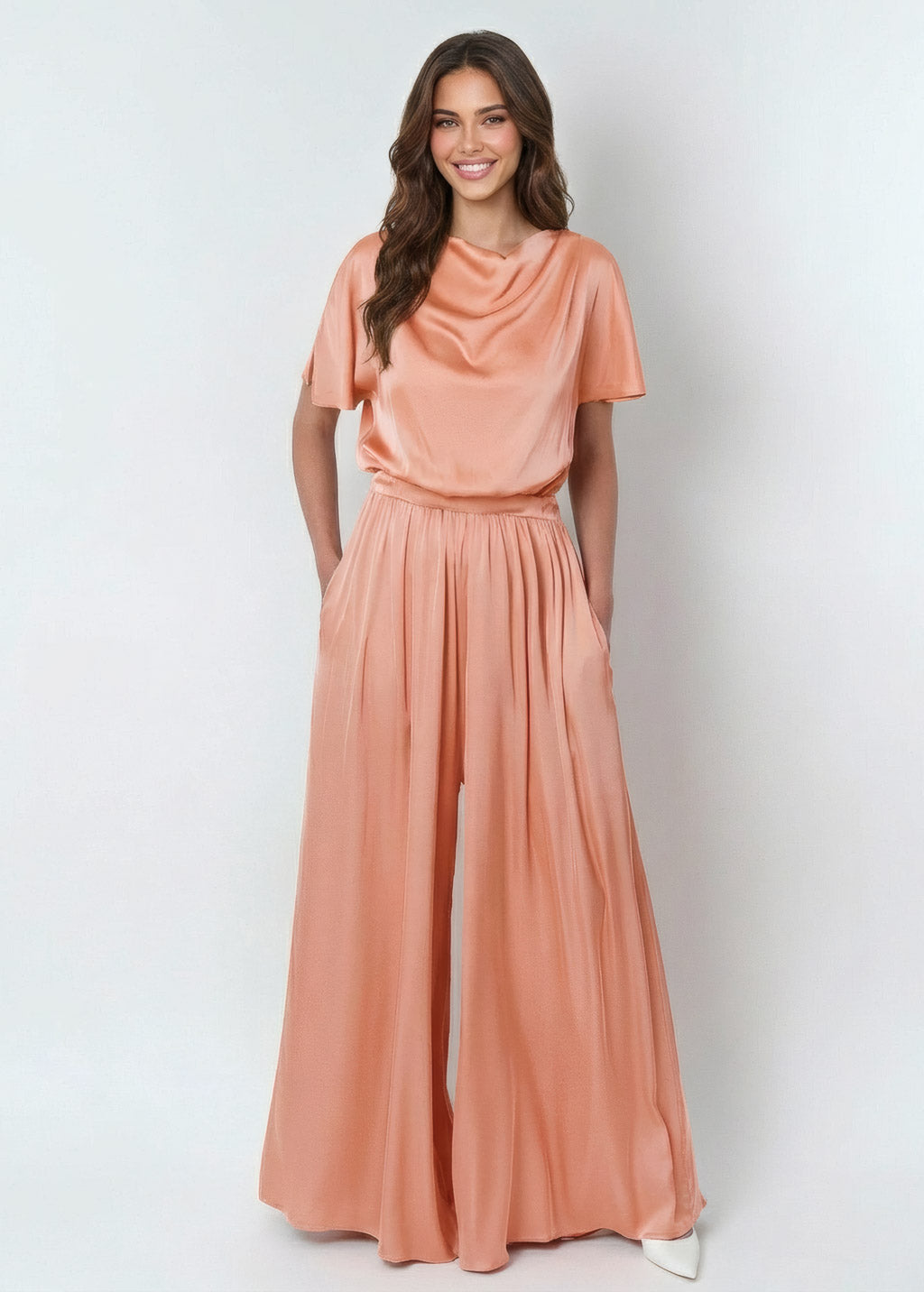 Dunkelgrüner Seidenoverall