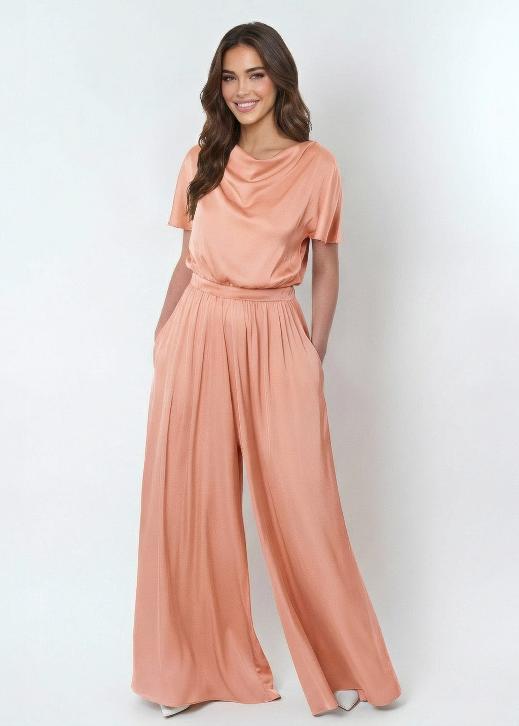 Dunkelgrüner Seidenoverall