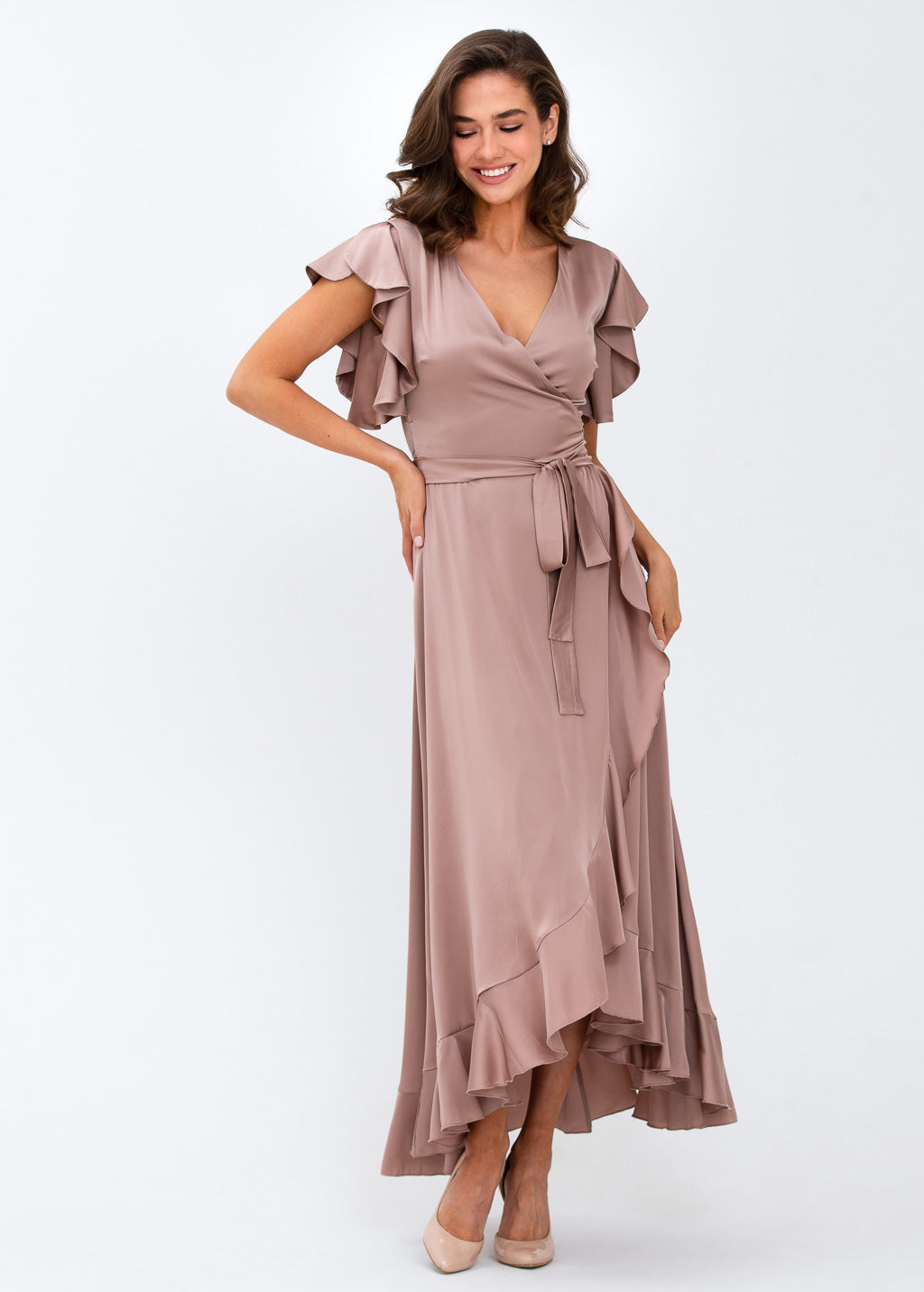 Cappuccino wrap dress