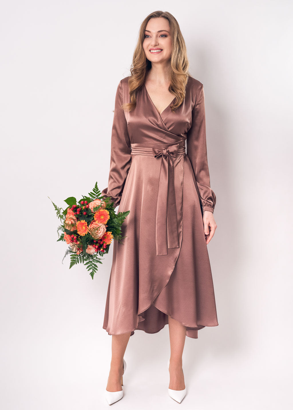 Cappuccino wrap dress