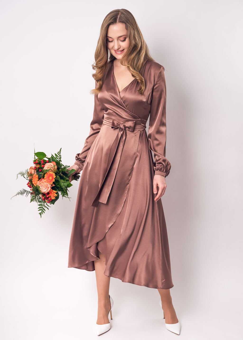 Cappuccino wrap dress
