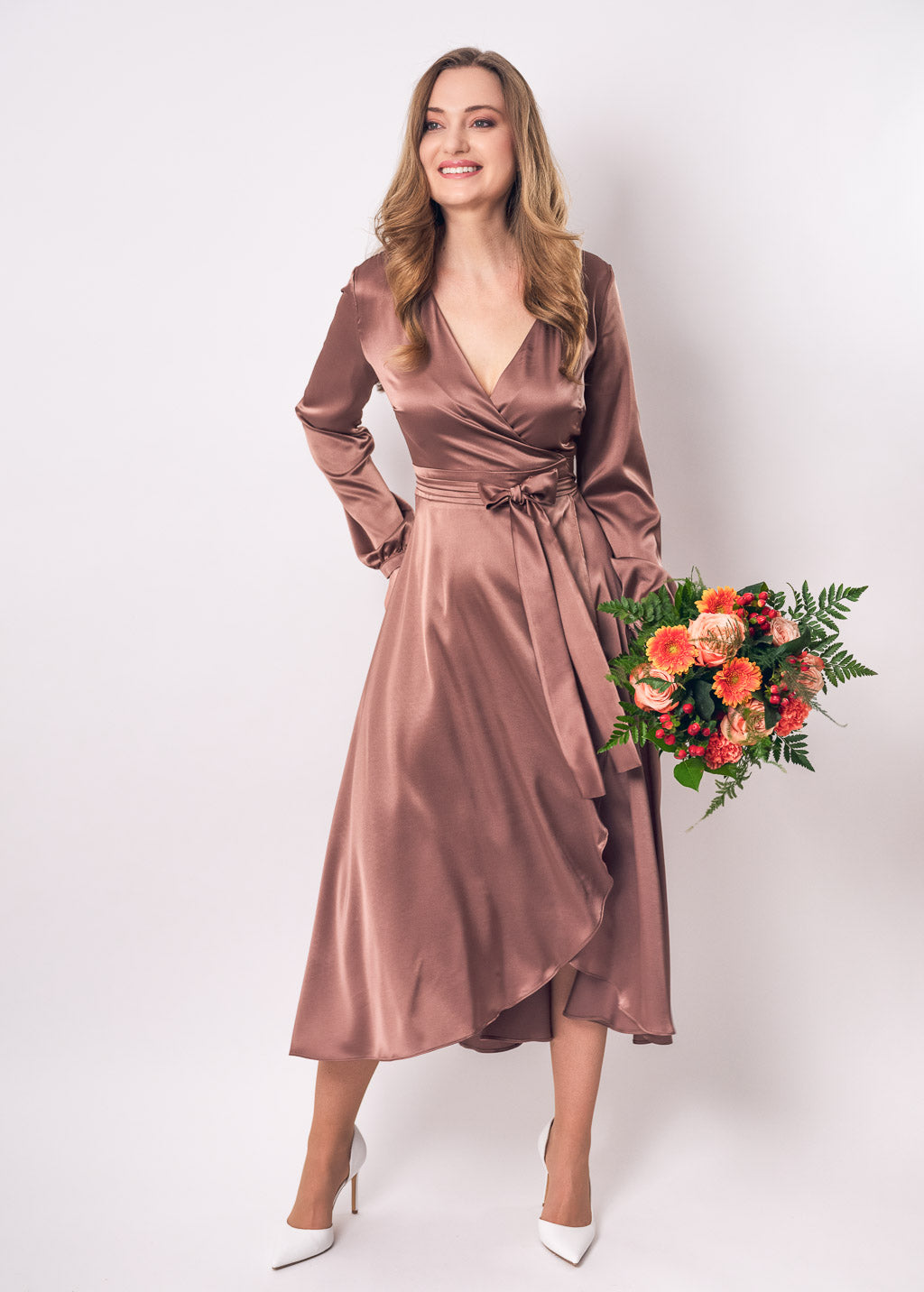 Cappuccino wrap dress