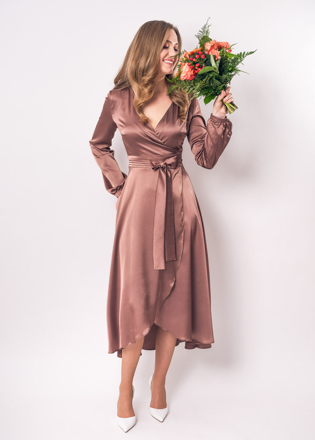 Cappuccino wrap dress