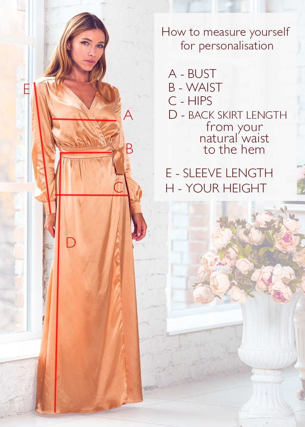 Burgundy long wrap dress